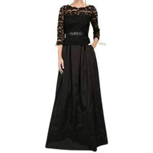 Evening Dress Black Lace Ballgown